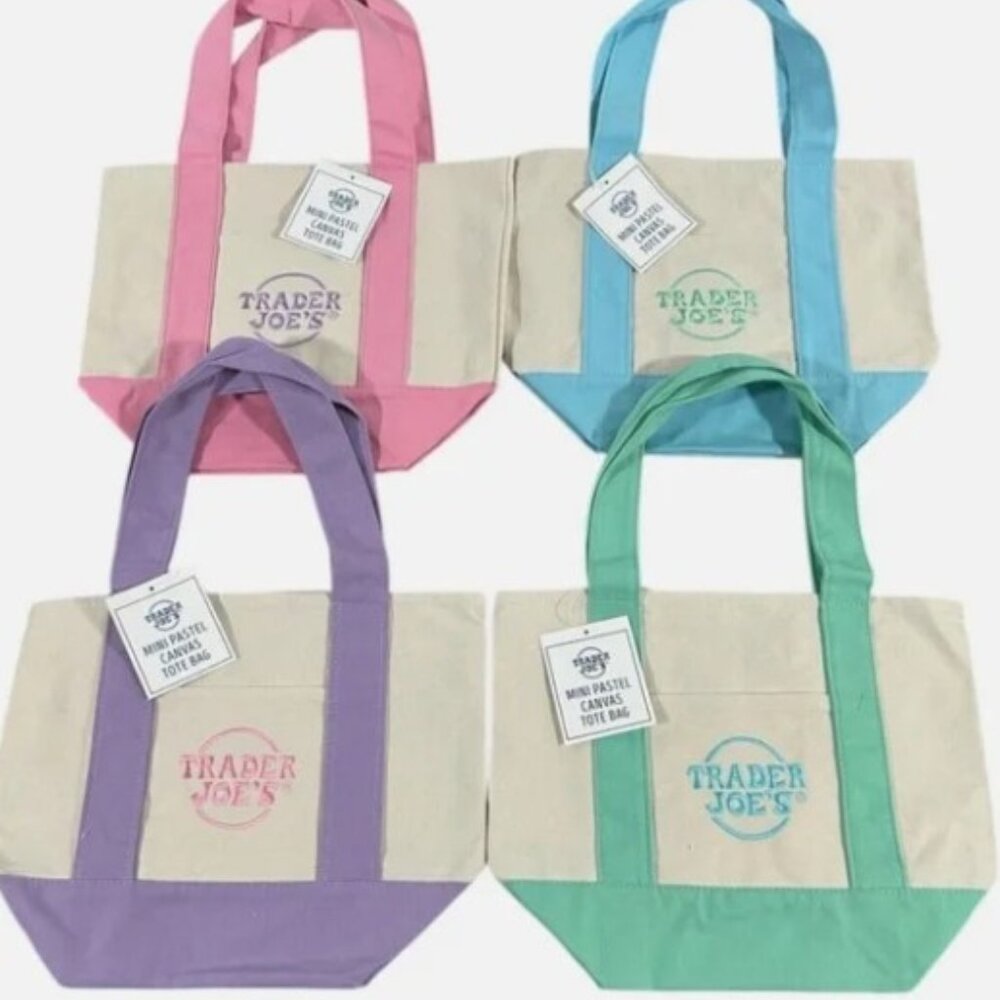 Trader Joe's Pastel Mini Totes - Set of 4